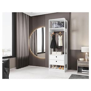 Guarda Roupa Modulado Ambiente Titan Com Gavetas Branco - Móveis Leão