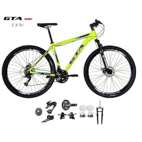 Bicicleta Aro 29 Gta Start Kit 2x9 Gta Sunrun Freio Disco K7 11/36 Pedivela 24/38d Garfo Com Trava - Amarelo Tam.19