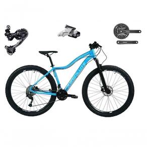 Bicicleta Aro 29 Absolute Hera Feminina Shimano Deore E Altus 27v Hidráulicos Garfo Trava - Azul Tam.17