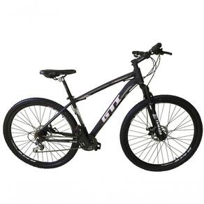 Bicicleta Aro 29 Gti Roma Alumínio 27v Freio Disco Mecânico Garfo Suspensão - Preto/cinza Tam.15