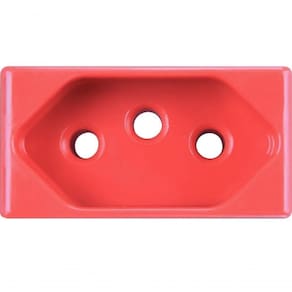 Kit 6 Módulo Tomada 2p T Tramontina 20 A 250 V Vermelho