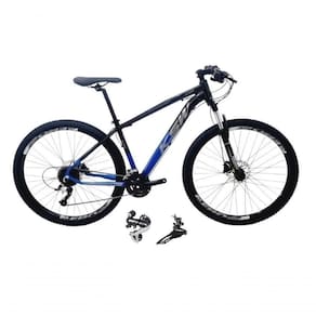 Bicicleta Aro 29 Ksw Xlt 24v Câmbio Shimano Acera K7 Garfo Trava Freio A Disco - Preto/azul Tam.15