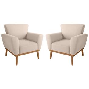 Conjunto Poltrona Decorativa Balneária Inca Areia