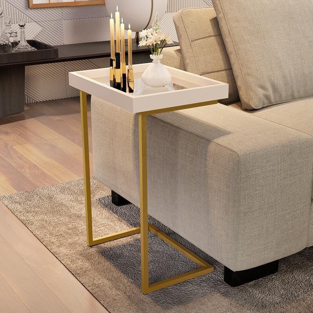 Mesa De Apoio Reggio Perola Pe Dourado