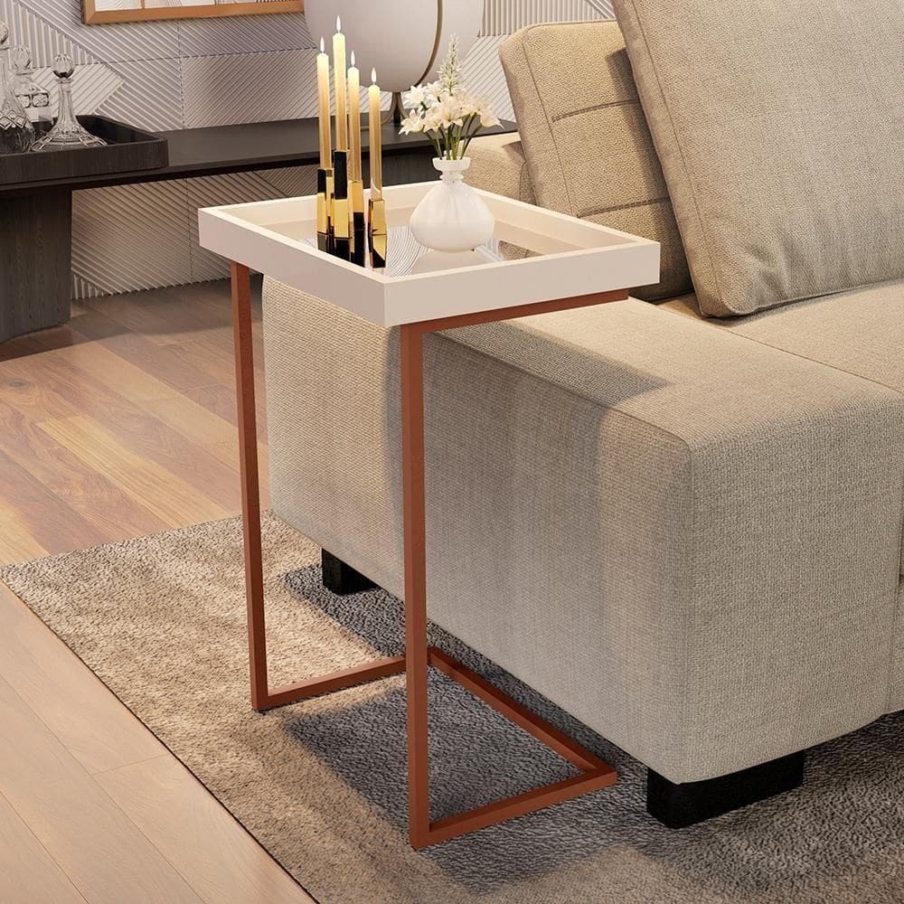 Mesa De Apoio Reggio Perola Pe Bronze