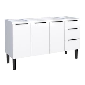 Gabinete De Cozinha Para Pia 3 Portas Coari Branco