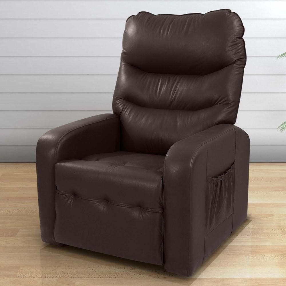 Poltrona Reclinável Para Descanso Julia Sintetico Marrom