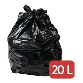 Saco De Lixo 20 Lt Preto Resistente - 40x60 Pcte 100 Un