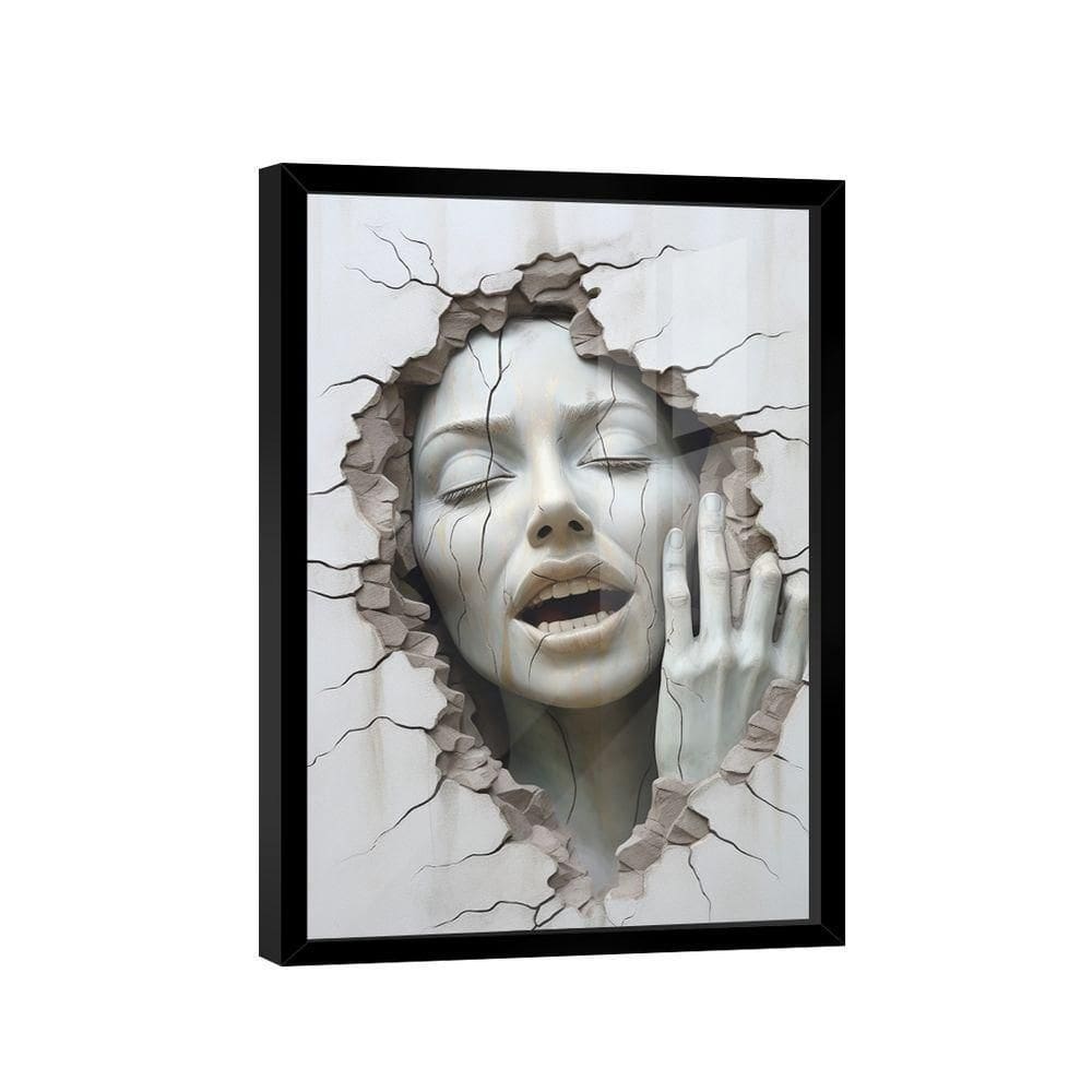 Quadro Aterrorizada 3d -- Br Artes