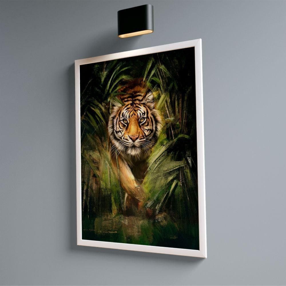 Quadro Tigre Na Grama