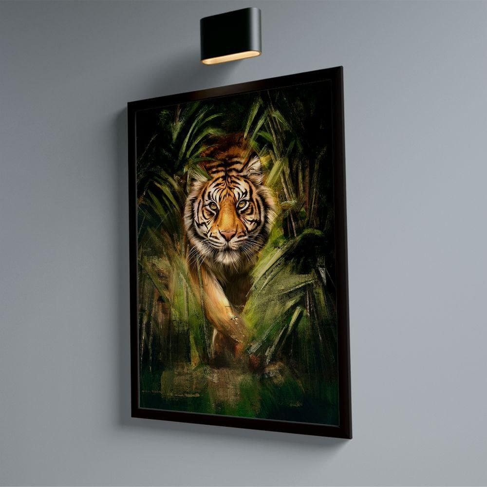 Quadro Tigre Na Grama