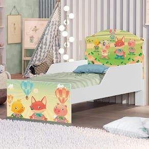 Mini Cama Fazendinha E Balões Com Colchão