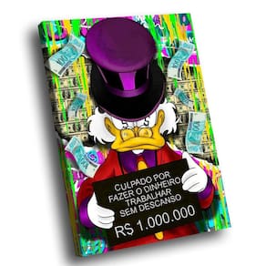 Quadro Tio Patinhas Culpado -- Br Artes