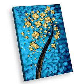 Quadro Flores Douradas
