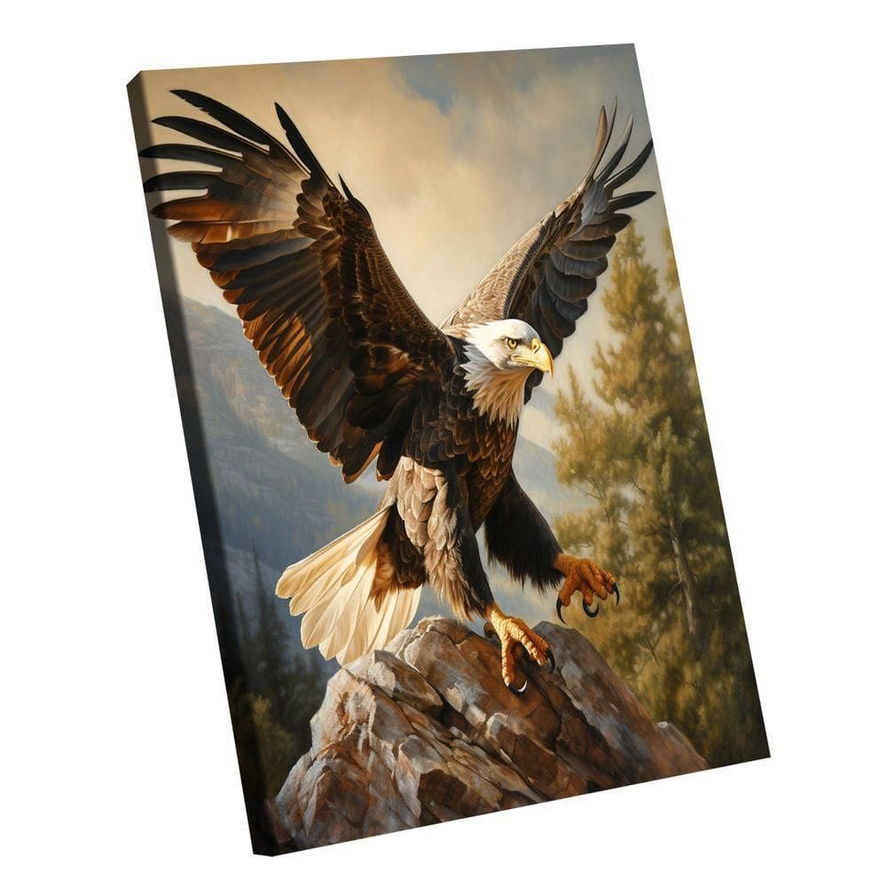 Quadro águia Na Rocha -- Br Artes