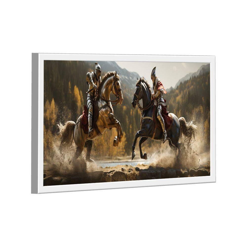Quadro Cavaleiros Medievais -- Br Artes