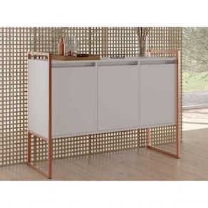 Buffet Industrial 3 Portas Branco Cobre Conjunto 2 Unidades