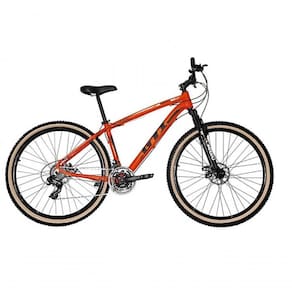 Bicicleta Aro 29 Gti Roma Alumínio 21v Freio A Disco Garfo Suspensão Pneu Faixa Bege - Laranja Tam.21