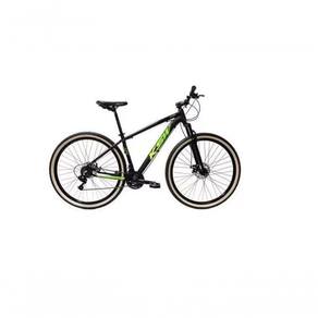 Bicicleta Aro 29 Ksw Xlt Alumínio 27v Freio Disco Mecânico Garfo Suspensão Pneu Faixa - Preto/verde Tam.21