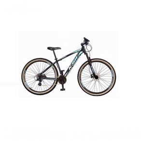 Bicicleta Aro 29 Ksw Xlt Alumínio 27v Freio Disco Mecânico Garfo Suspensão Pneu Faixa - Preto/azul Tam.19