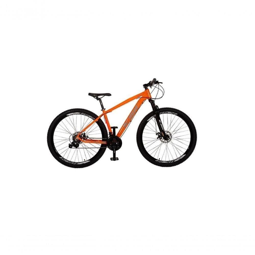 Bicicleta Aro 29 Ksw Xlt Alumínio 27v Freio Disco Mecânico Garfo Suspensão - Laranja Tam.21