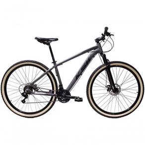 Bicicleta Aro 29 Ksw Xlt Alumínio 27v Freio Disco Mecânico Garfo Suspensão Pneu Faixa - Grafite Tam.19