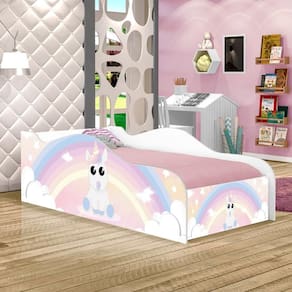 Cama Fun Unicórnio Bebê Solteiro Com Colchão