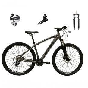 Bicicleta Aro 29 Ksw Xlt 24v Câmbio Shimano Acera K7 Garfo Trava Freio A Disco - Grafite Tam.15