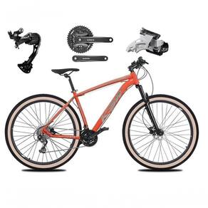 Bicicleta Aro 29 Ksw Xlt Alívio E Altus 27v Freio Hidráulico Garfo Trava Pneu Faixa - Laranja Tam.21