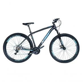 Bicicleta Aro 29 Ksw Xlt Alumínio 27v Freio Disco Mecânico Garfo Suspensão - Preto/azul Tam.19