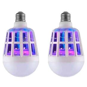 Kit 2 Lâmpadas Led Repelente Elétrico Mata Mosquito 15 W 127v-220v