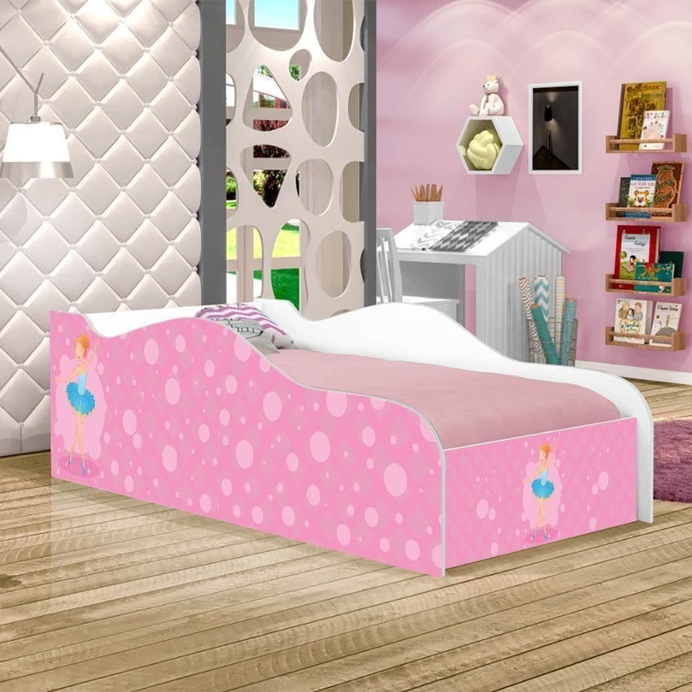 Cama Fun Bailarina Solteiro Com Colchão