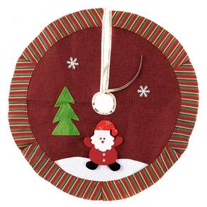 Saia Para árvore De Natal Temática Vermelha Papai Noel 60cm