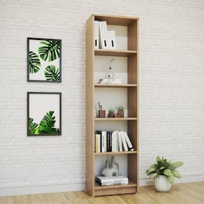 Estante Compacta Multiuso sem Porta 178cm X 29.5cm X 48cm Canela