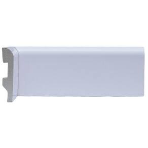 Kit com 5 Barras Rodapé de Poliestireno 7cm X 15mm Redondo 12m Branco