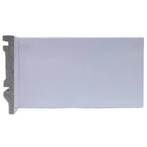 Kit com 5 Barras Rodapé de Poliestireno 10cm X 15mm Liso 12m Branco