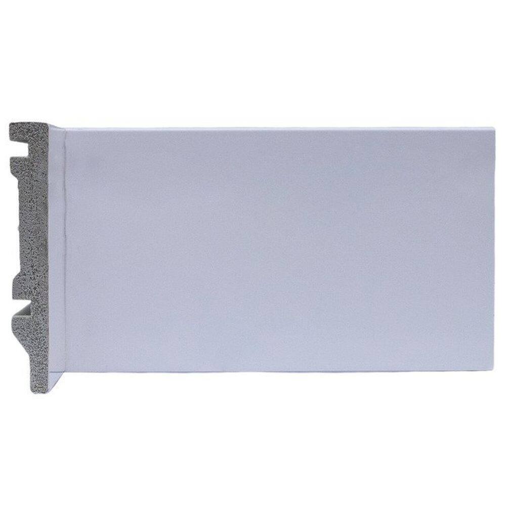 Kit com 15 Barras Rodapé de Poliestireno 10cm X 15mm Liso 36m Branco