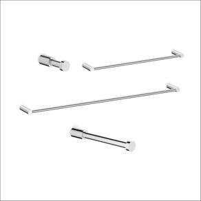 Kit de Acessórios 4 Peças Flow 60cm X 23,4cm X 5,5cm Cromado