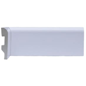 Kit com 15 Barras Rodapé de Poliestireno 7cm X 15mm Redondo 36m Branco