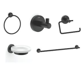 Kit Acessorios 5 Pecas New City 60cm X 22cm X 5,5cm Matte Black