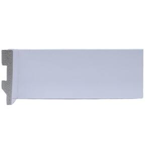 Kit com 5 Barras Rodapé de Poliestireno 7cm X 15mm Liso 11,25m Branco