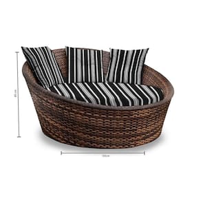 Chaise Orbit Em Fibra Sintética - Tecido Friso Preto
