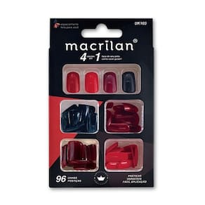 Macrilan Kit Unhas Médias 4 Cores C-96 Unidades Uk103