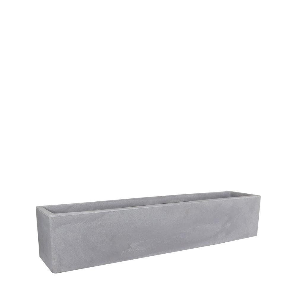 Jardineira Cubo 80 X 20 Cm Cor 19 - Antique Cimento