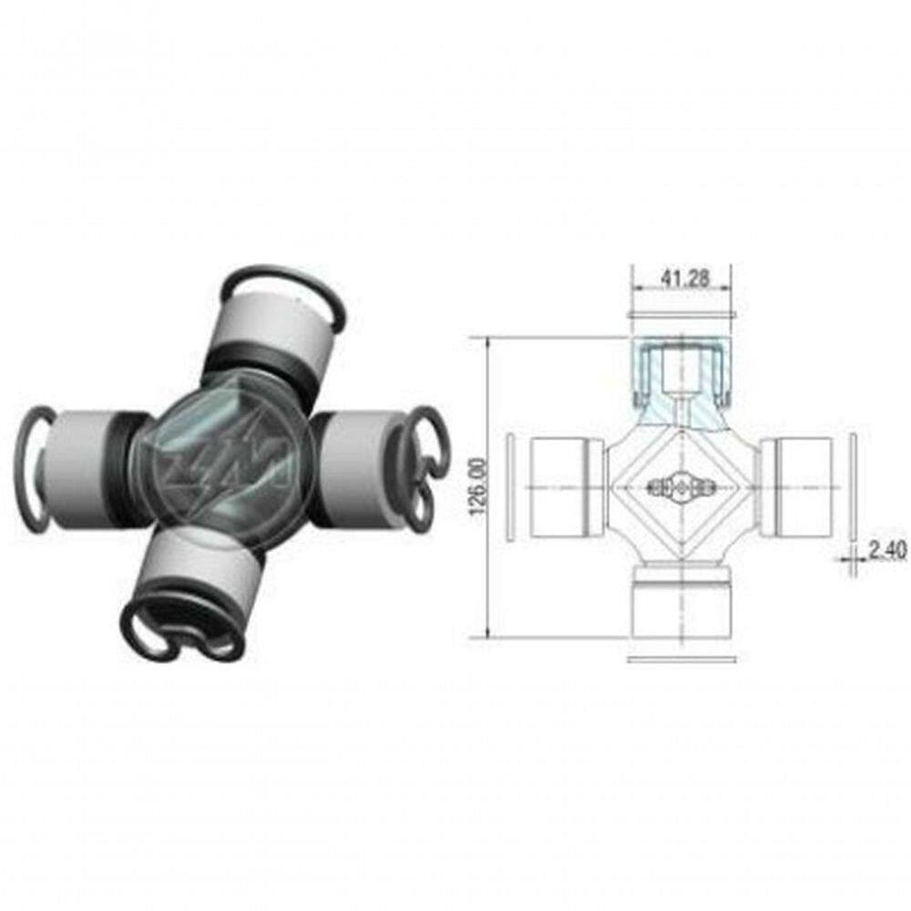 Cruzeta Cardan Mb 1418-1620-accelo 1016 41x126 | Casas Bahia