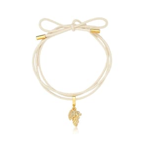 Cordão De Algodão Com Pingente Uva Revestido Em Ouro