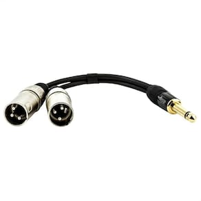 Cabo Adaptador P10 Mono Para 2 Xlr Macho - 30 Cm