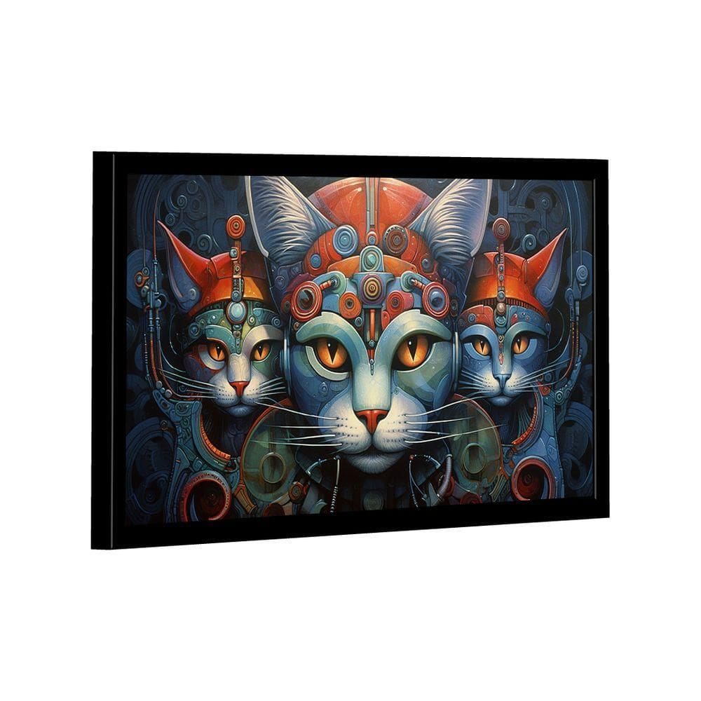 Quadro Gatos Futurista -- Br Artes