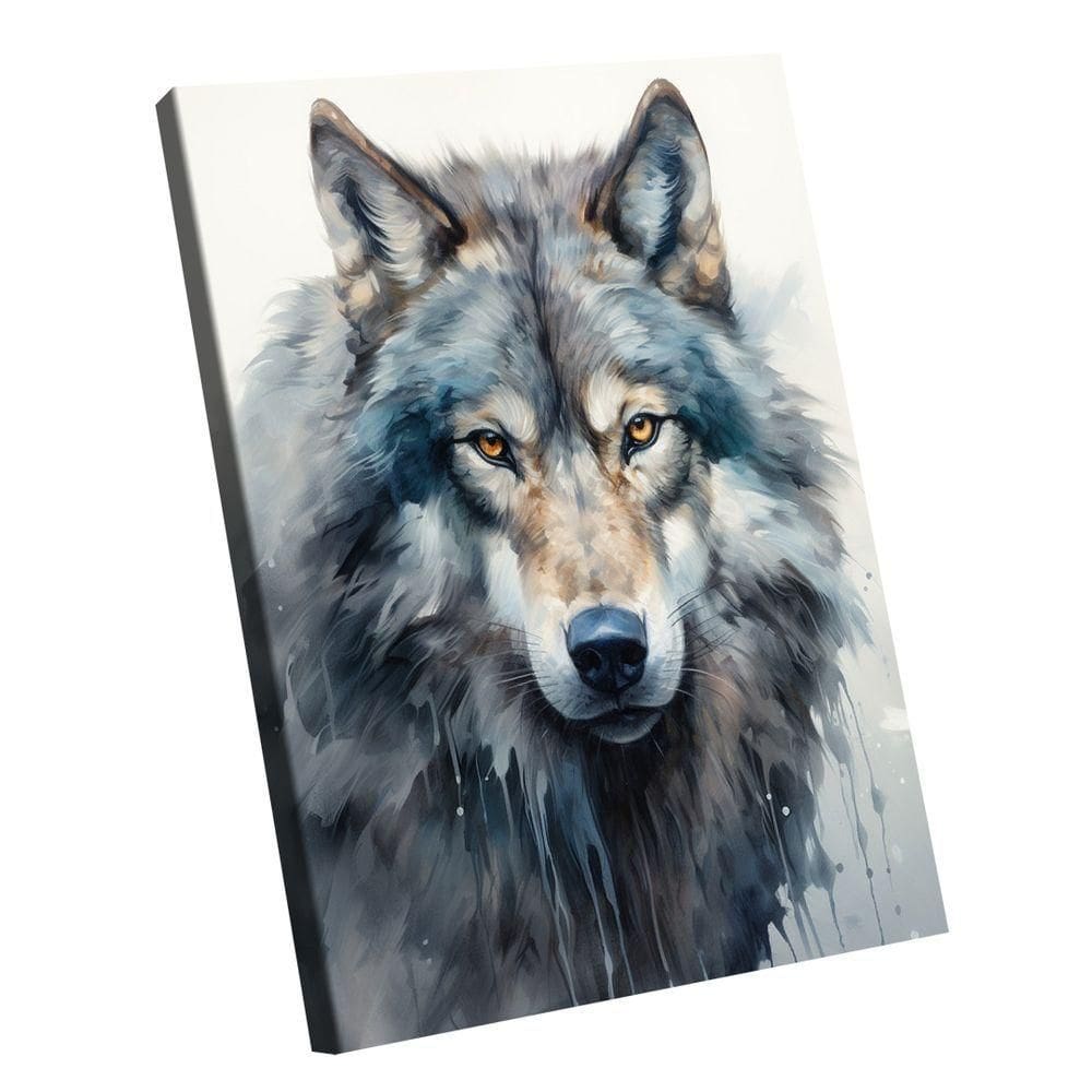 Quadro Lobo Aquarela -- Br Artes