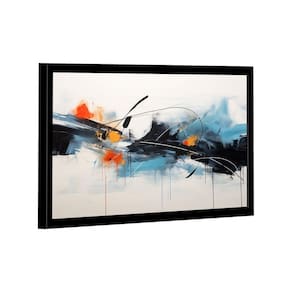Quadro Abstrato Tinta Escorrendo -- Br Artes